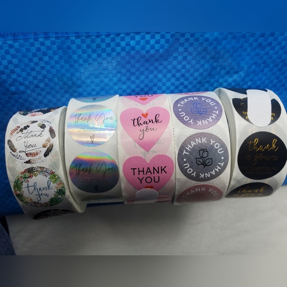 2,500 Thank You Stickers & Shipping Tote NEW - Picture 5 of 6